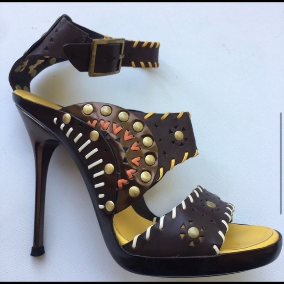 Jimmy Choo Leather Sandals size 7 - Picture 3 of 11